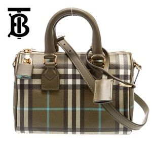 NWT BURBERRY CHECK HANDLE/SHOULDER BOWLER NEW WITH TAGS